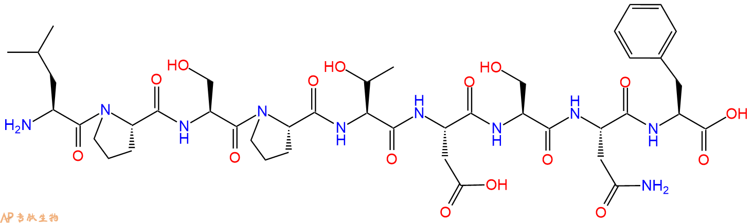 专肽生物产品H2N-Leu-Pro-Ser-Pro-Thr-Asp-Ser-Asn-Phe-OH