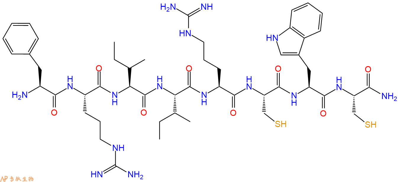 专肽生物产品H2N-Phe-Arg-Ile-Ile-Arg-Cys-Trp-Cys-CONH2