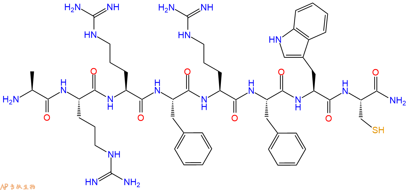 专肽生物产品H2N-Ala-Arg-Arg-Phe-Arg-Phe-Trp-Cys-CONH2