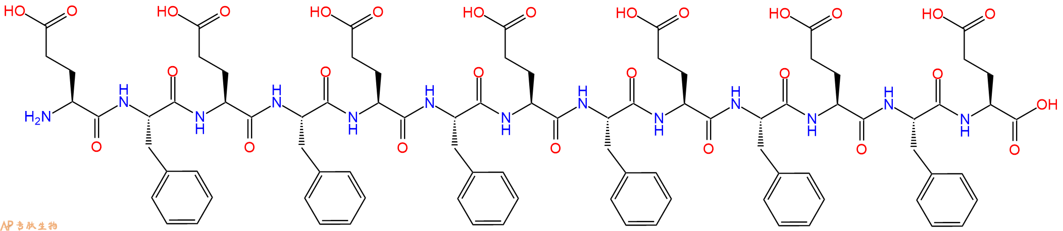 专肽生物产品H2N-Glu-Phe-Glu-Phe-Glu-Phe-Glu-Phe-Glu-Phe-Glu-Phe-Glu-OH
