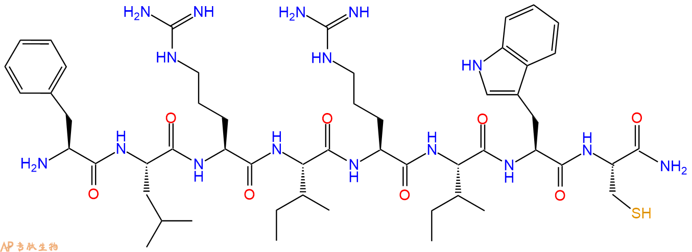 专肽生物产品H2N-Phe-Leu-Arg-Ile-Arg-Ile-Trp-Cys-CONH2