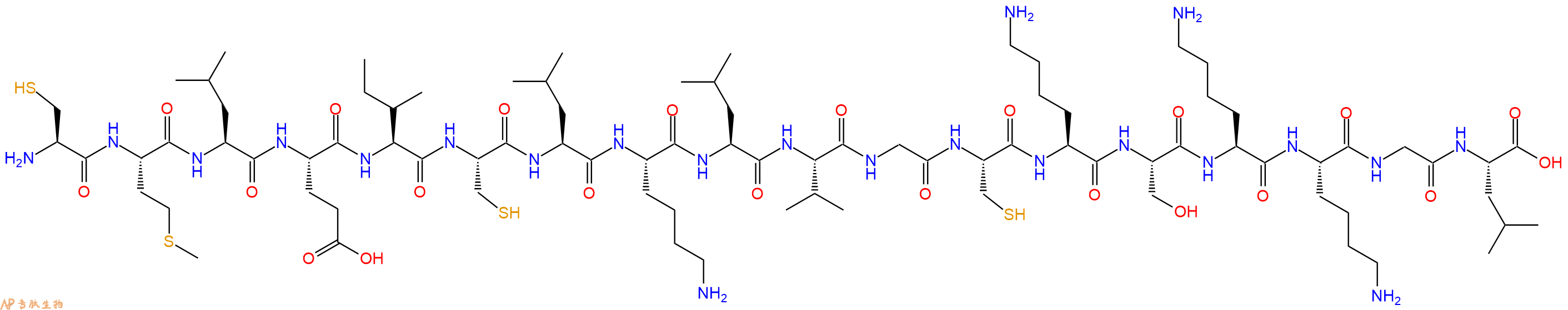 专肽生物产品H2N-Cys-Met-Leu-Glu-Ile-Cys-Leu-Lys-Leu-Val-Gly-Cys-Lys-Ser-Lys-Lys-Gly-Leu-OH