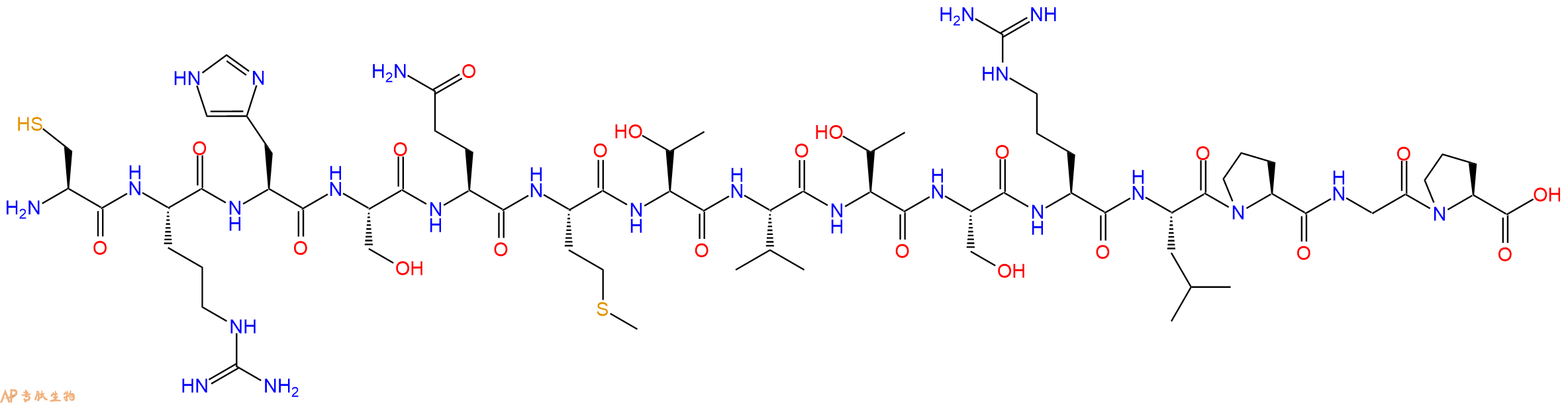 专肽生物产品H2N-Cys-Arg-His-Ser-Gln-Met-Thr-Val-Thr-Ser-Arg-Leu-Pro-Gly-Pro-OH
