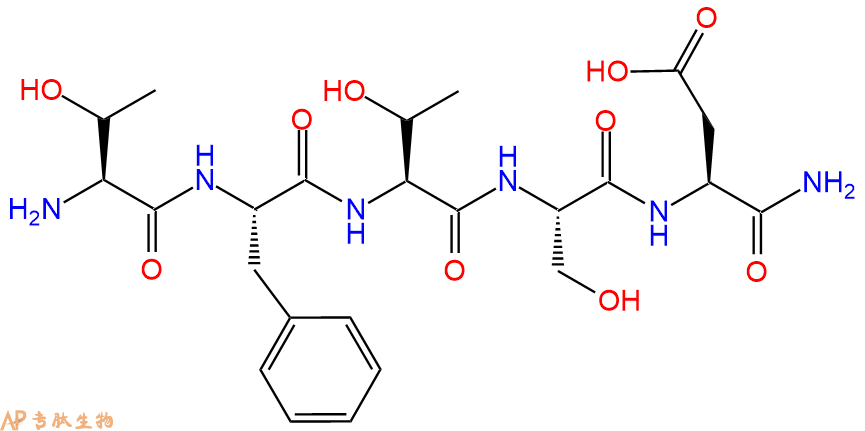 专肽生物产品H2N-Thr-Phe-Thr-Ser-Asp-CONH2