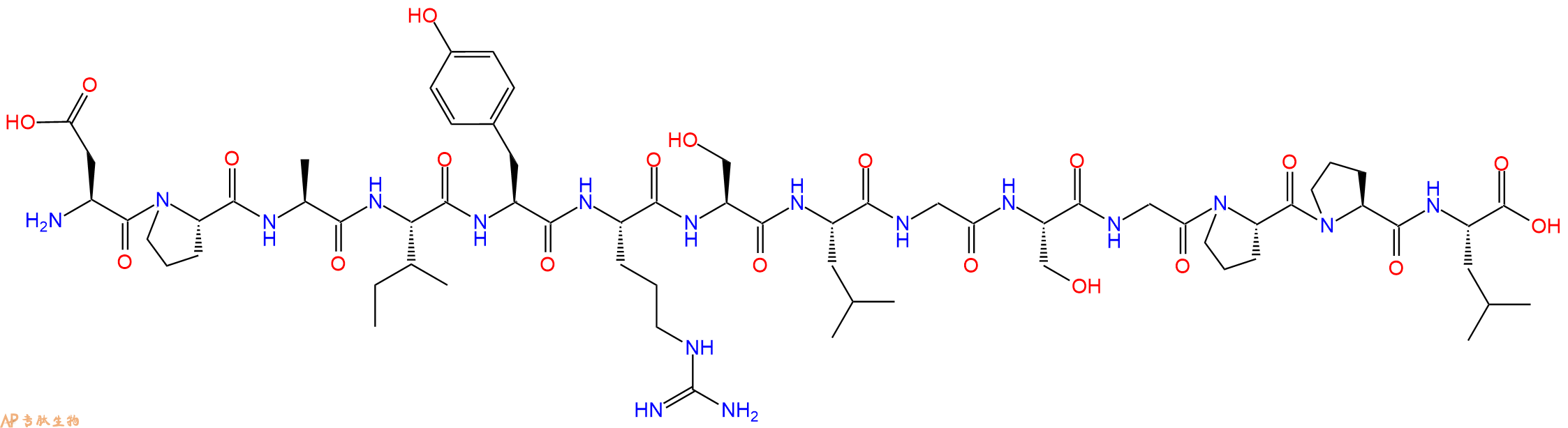 专肽生物产品H2N-Asp-Pro-Ala-Ile-Tyr-Arg-Ser-Leu-Gly-Ser-Gly-Pro-Pro-Leu-OH