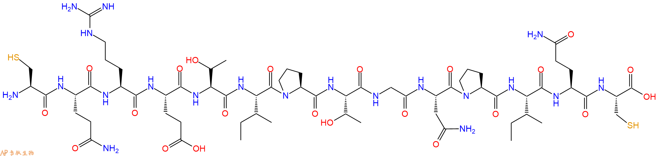 专肽生物产品H2N-Cys-Gln-Arg-Glu-Thr-Ile-Pro-Thr-Gly-Asn-Pro-Ile-Gln-Cys-OH