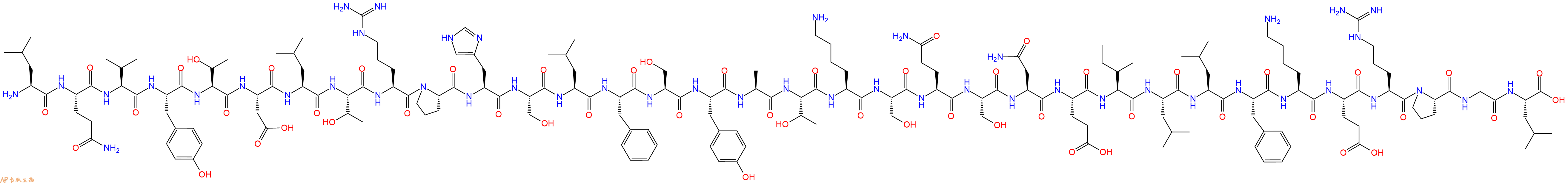 专肽生物产品H2N-Leu-Gln-Val-Tyr-Thr-Asp-Leu-Thr-Arg-Pro-His-Ser-Leu-Phe-Ser-Tyr-Ala-Thr-Lys-Ser-Gln-Ser-Asn-Glu-Ile-Leu-Leu-Phe-Lys-Glu-Arg-Pro-Gly-Leu-OH