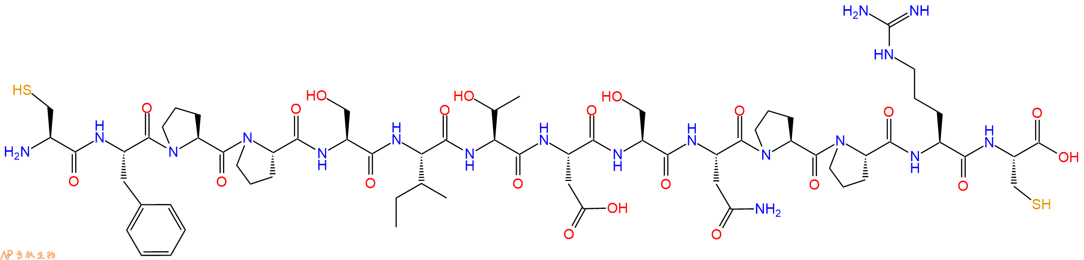 专肽生物产品H2N-Cys-Phe-Pro-Pro-Ser-Ile-Thr-Asp-Ser-Asn-Pro-Pro-Arg-Cys-OH