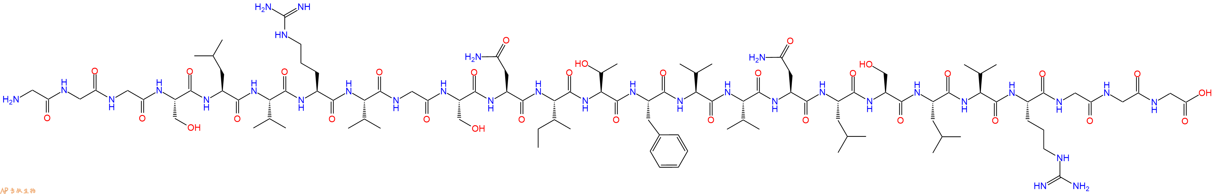 专肽生物产品H2N-Gly-Gly-Gly-Ser-Leu-Val-Arg-Val-Gly-Ser-Asn-Ile-Thr-Phe-Val-Val-Asn-Leu-Ser-Leu-Val-Arg-Gly-Gly-Gly-OH