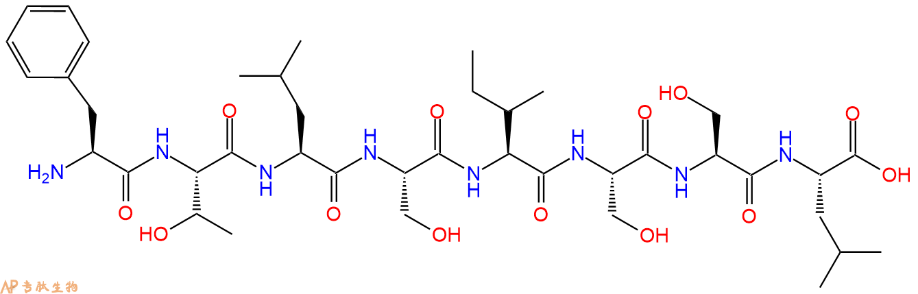 专肽生物产品H2N-Phe-Thr-Leu-Ser-Ile-Ser-Ser-Leu-OH