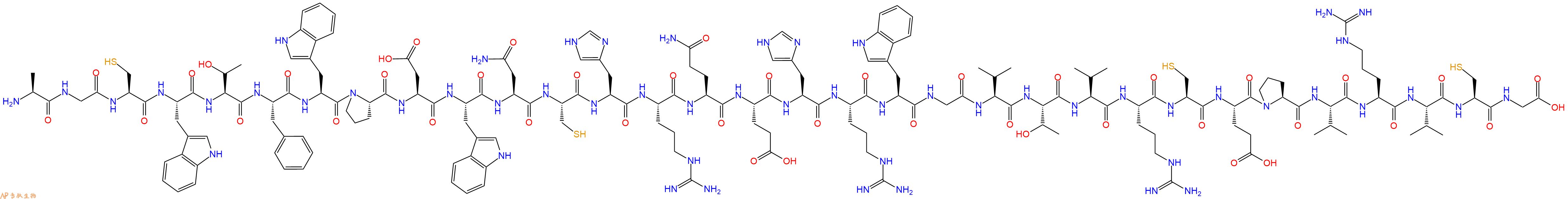 专肽生物产品H2N-Ala-Gly-Cys-Trp-Thr-Phe-Trp-Pro-Asp-Trp-Asn-Cys-His-Arg-Gln-Glu-His-Arg-Trp-Gly-Val-Thr-Val-Arg-Cys-Glu-Pro-Val-Arg-Val-Cys-Gly-OH