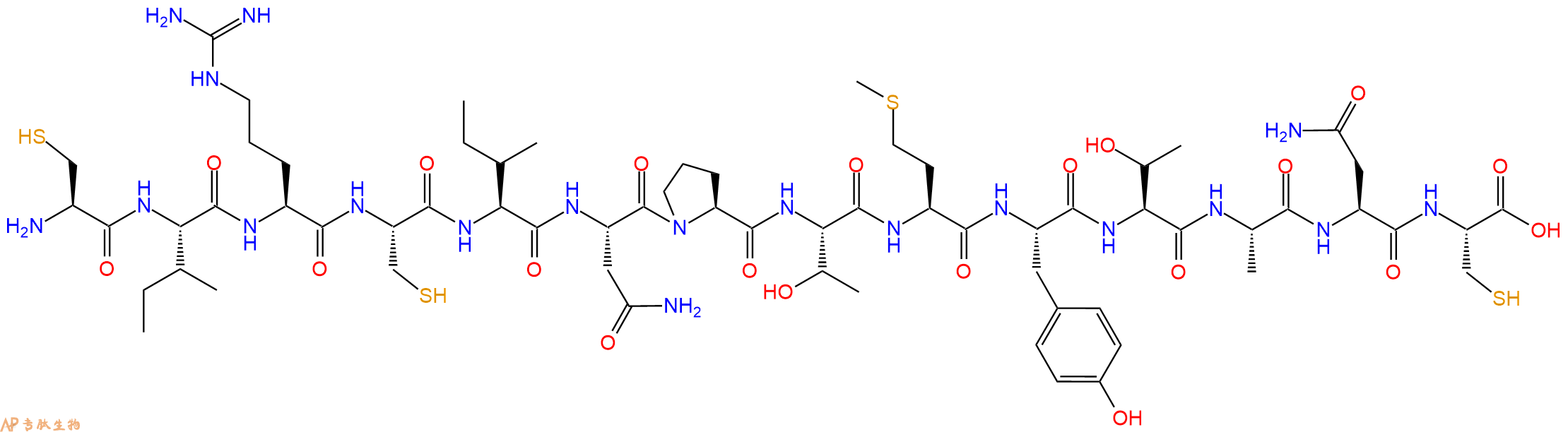 专肽生物产品H2N-Cys-Ile-Arg-Cys-Ile-Asn-Pro-Thr-Met-Tyr-Thr-Ala-Asn-Cys-OH