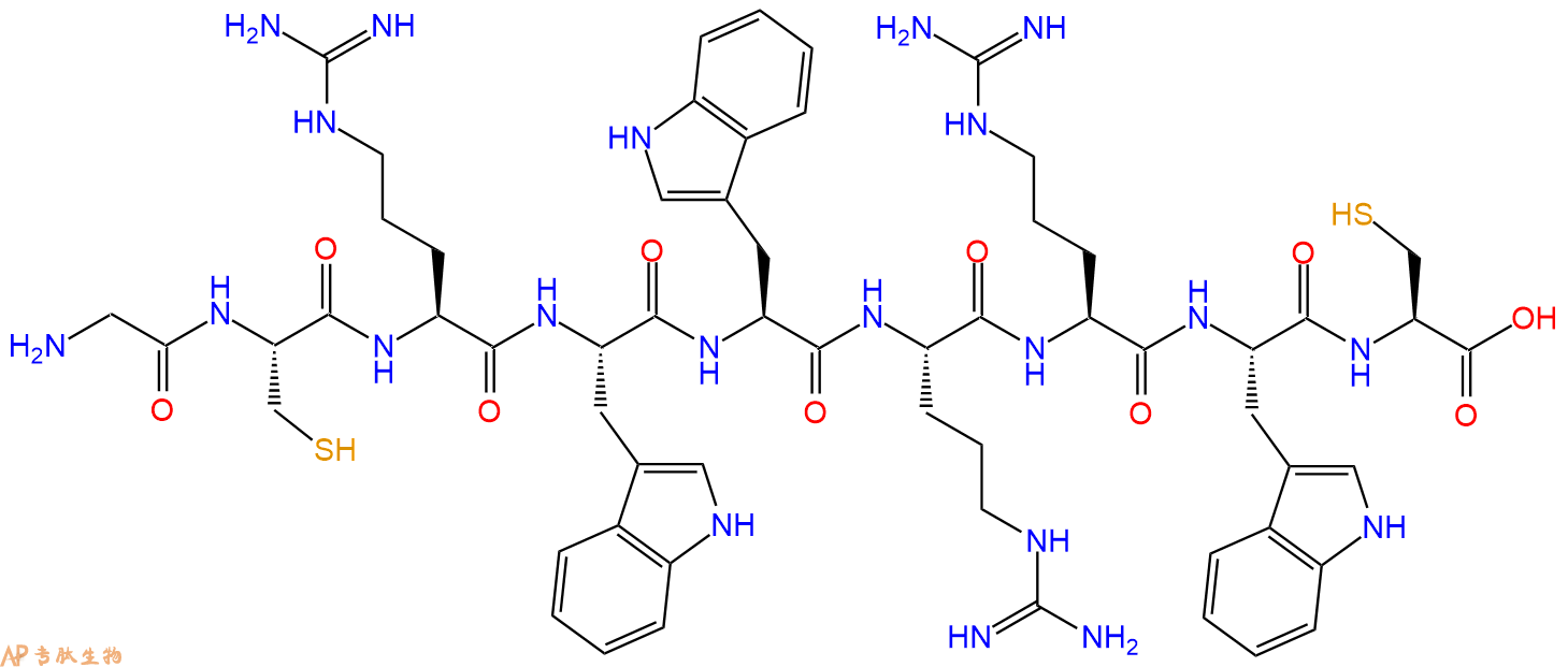 专肽生物产品H2N-Gly-Cys-Arg-Trp-Trp-Arg-Arg-Trp-Cys-OH