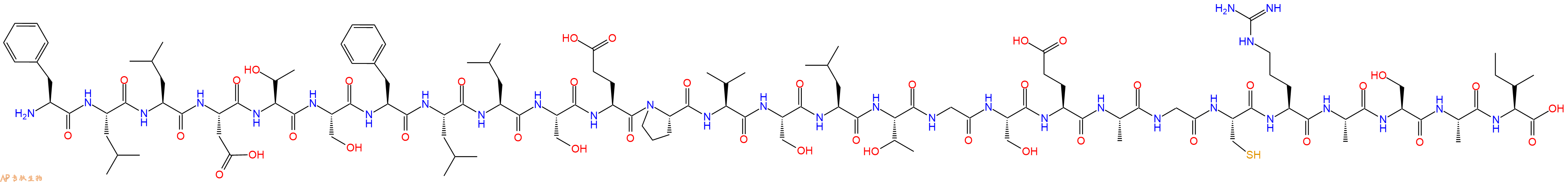 专肽生物产品H2N-Phe-Leu-Leu-Asp-Thr-Ser-Phe-Leu-Leu-Ser-Glu-Pro-Val-Ser-Leu-Thr-Gly-Ser-Glu-Ala-Gly-Cys-Arg-Ala-Ser-Ala-Ile-OH