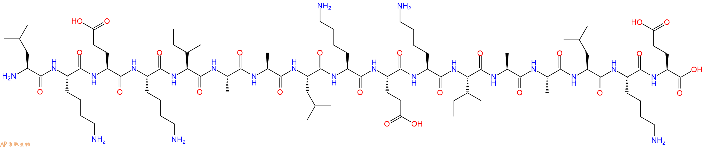 专肽生物产品H2N-Leu-Lys-Glu-Lys-Ile-Ala-Ala-Leu-Lys-Glu-Lys-Ile-Ala-Ala-Leu-Lys-Glu-OH