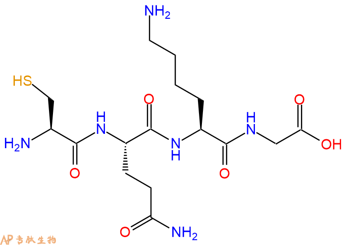 专肽生物产品H2N-Cys-Gln-Lys-Gly-OH