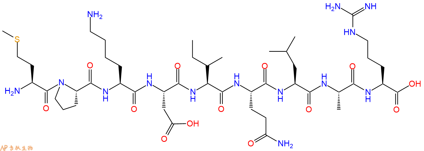 专肽生物产品H2N-Met-Pro-Lys-Asp-Ile-Gln-Leu-Ala-Arg-OH