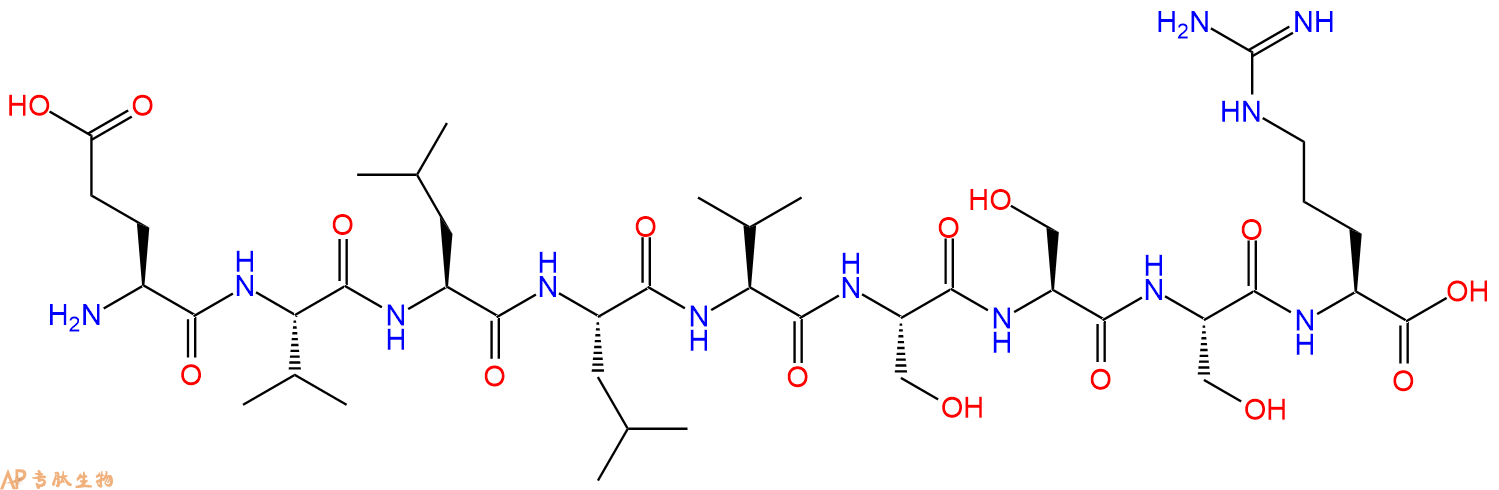 专肽生物产品H2N-Glu-Val-Leu-Leu-Val-Ser-Ser-Ser-Arg-OH