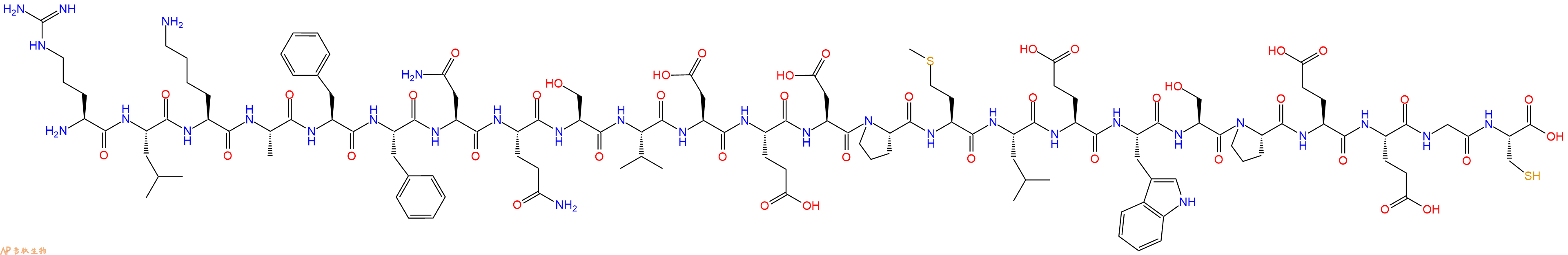 专肽生物产品H2N-Arg-Leu-Lys-Ala-Phe-Phe-Asn-Gln-Ser-Val-Asp-Glu-Asp-Pro-Met-Leu-Glu-Trp-Ser-Pro-Glu-Glu-Gly-Cys-OH