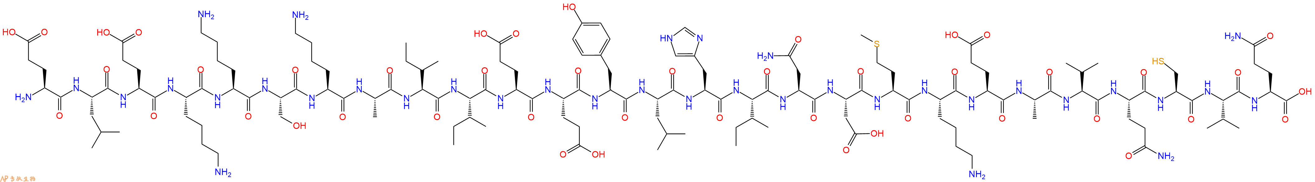 专肽生物产品H2N-Glu-Leu-Glu-Lys-Lys-Ser-Lys-Ala-Ile-Ile-Glu-Glu-Tyr-Leu-His-Ile-Asn-Asp-Met-Lys-Glu-Ala-Val-Gln-Cys-Val-Gln-OH