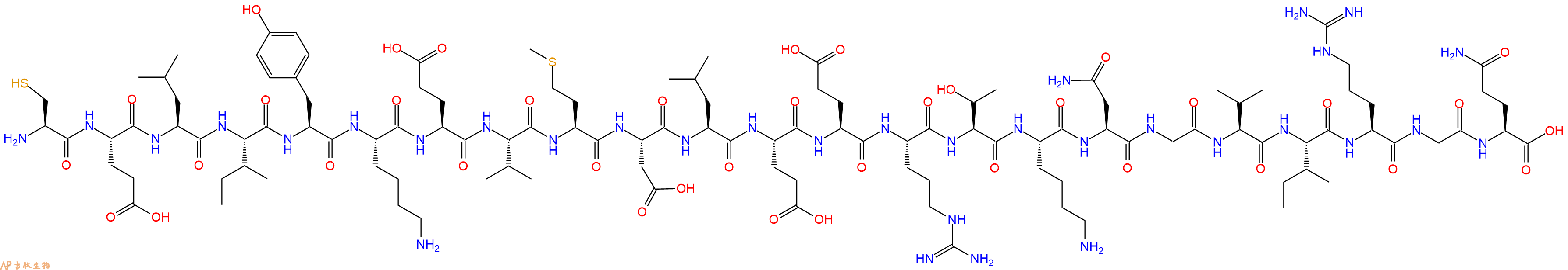 专肽生物产品H2N-Cys-Glu-Leu-Ile-Tyr-Lys-Glu-Val-Met-Asp-Leu-Glu-Glu-Arg-Thr-Lys-Asn-Gly-Val-Ile-Arg-Gly-Gln-OH