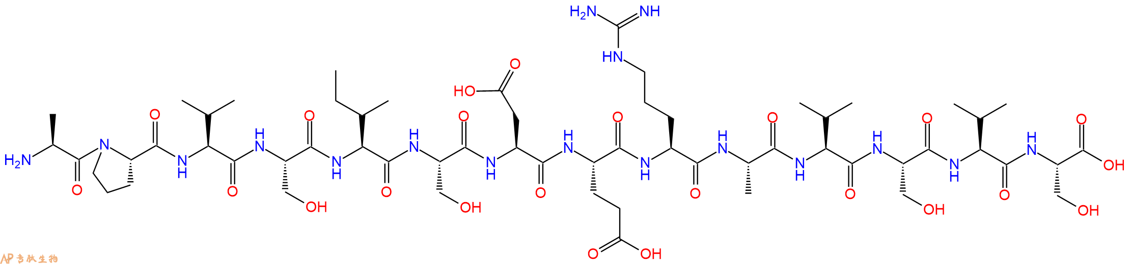 专肽生物产品H2N-Ala-Pro-Val-Ser-Ile-Ser-Asp-Glu-Arg-Ala-Val-Ser-Val-Ser-OH