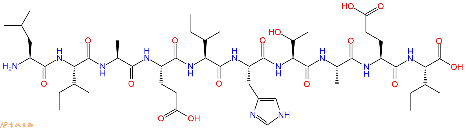 专肽生物产品H2N-Leu-Ile-Ala-Glu-Ile-His-Thr-Ala-Glu-Ile-OH