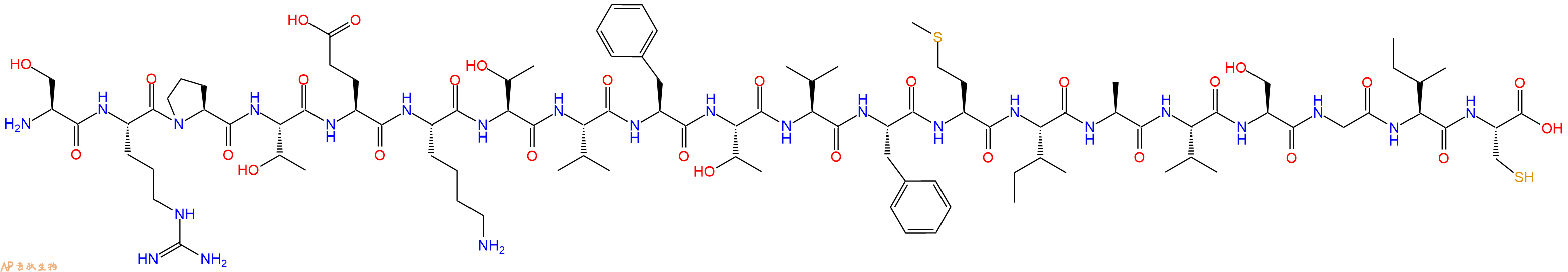 专肽生物产品H2N-Ser-Arg-Pro-Thr-Glu-Lys-Thr-Val-Phe-Thr-Val-Phe-Met-Ile-Ala-Val-Ser-Gly-Ile-Cys-OH