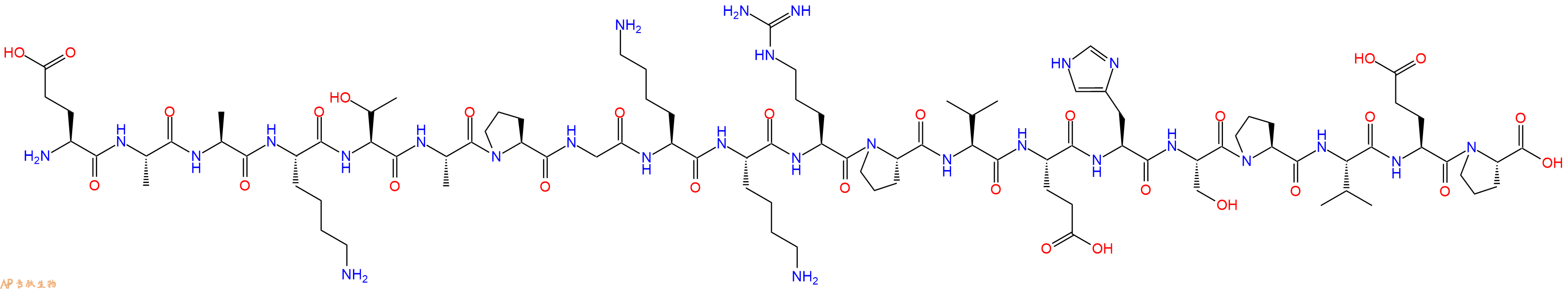 专肽生物产品H2N-Glu-Ala-Ala-Lys-Thr-Ala-Pro-Gly-Lys-Lys-Arg-Pro-Val-Glu-His-Ser-Pro-Val-Glu-Pro-OH