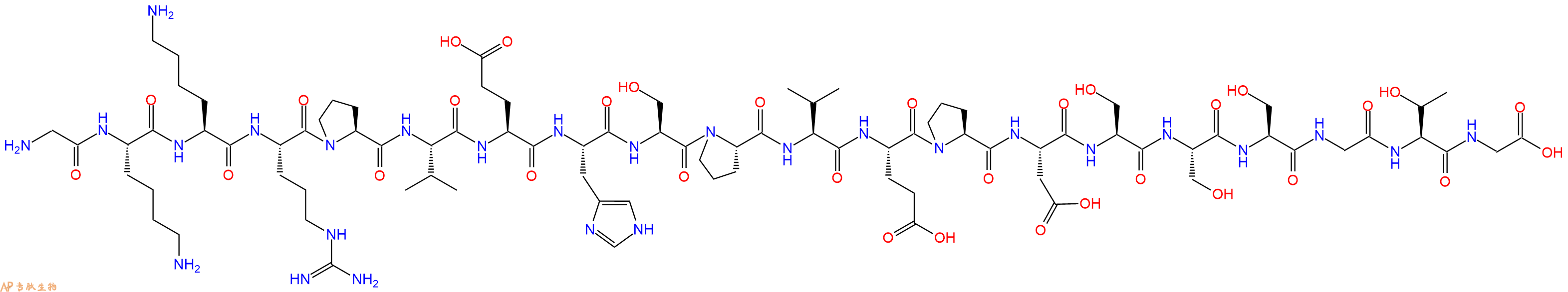 专肽生物产品H2N-Gly-Lys-Lys-Arg-Pro-Val-Glu-His-Ser-Pro-Val-Glu-Pro-Asp-Ser-Ser-Ser-Gly-Thr-Gly-OH