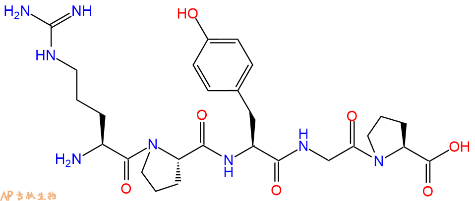 专肽生物产品H2N-Arg-Pro-Tyr-Gly-Pro-OH