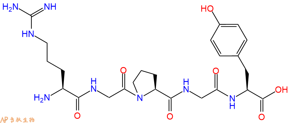 专肽生物产品H2N-Arg-Gly-Pro-Gly-Tyr-OH