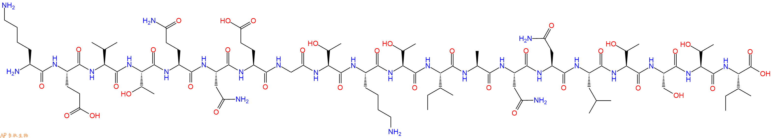 专肽生物产品H2N-Lys-Glu-Val-Thr-Gln-Asn-Glu-Gly-Thr-Lys-Thr-Ile-Ala-Asn-Asn-Leu-Thr-Ser-Thr-Ile-OH