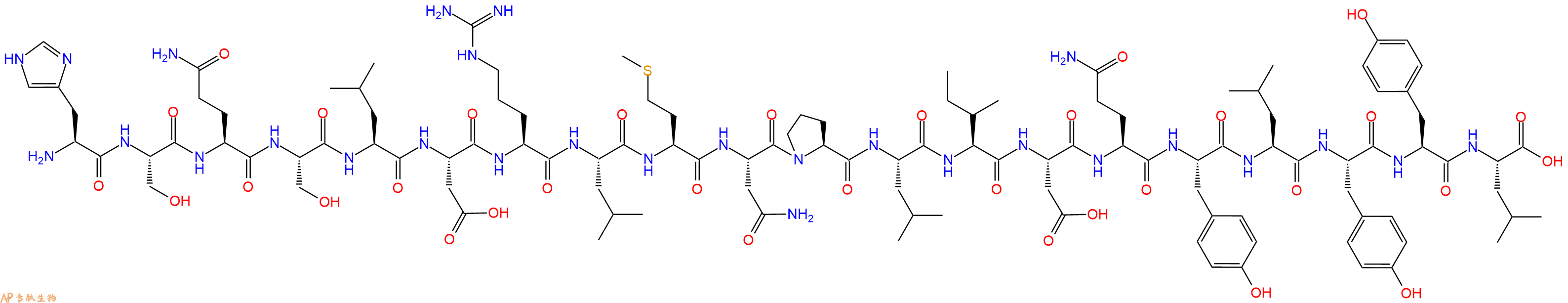 专肽生物产品H2N-His-Ser-Gln-Ser-Leu-Asp-Arg-Leu-Met-Asn-Pro-Leu-Ile-Asp-Gln-Tyr-Leu-Tyr-Tyr-Leu-OH