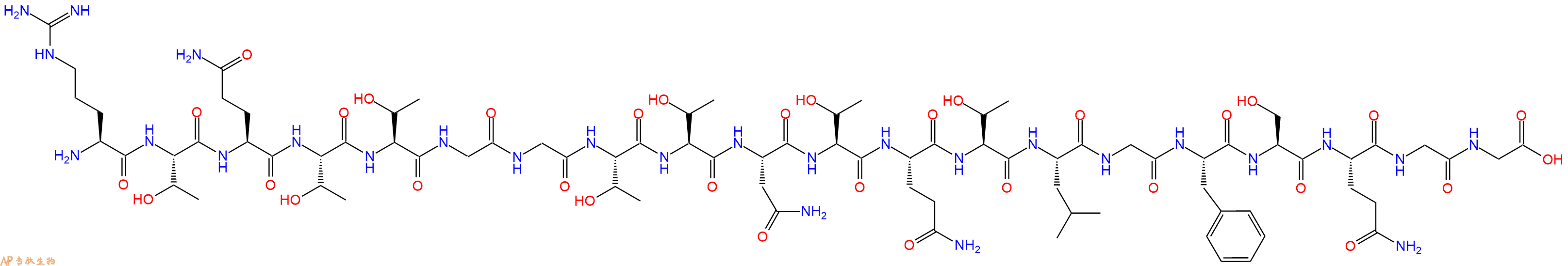 专肽生物产品H2N-Arg-Thr-Gln-Thr-Thr-Gly-Gly-Thr-Thr-Asn-Thr-Gln-Thr-Leu-Gly-Phe-Ser-Gln-Gly-Gly-OH