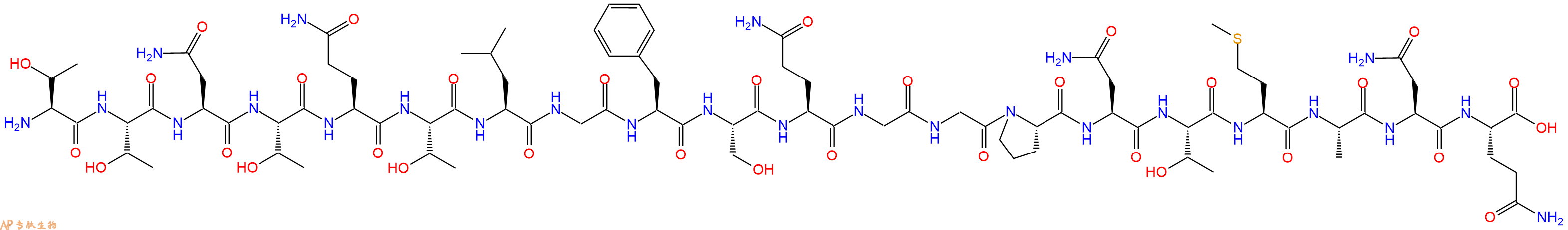 专肽生物产品H2N-Thr-Thr-Asn-Thr-Gln-Thr-Leu-Gly-Phe-Ser-Gln-Gly-Gly-Pro-Asn-Thr-Met-Ala-Asn-Gln-OH