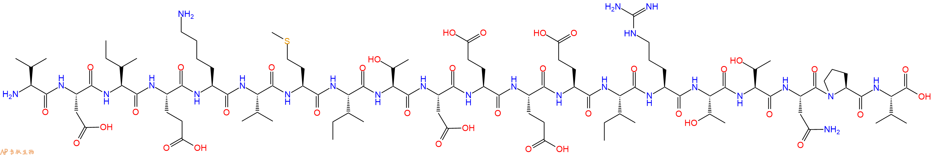 专肽生物产品H2N-Val-Asp-Ile-Glu-Lys-Val-Met-Ile-Thr-Asp-Glu-Glu-Glu-Ile-Arg-Thr-Thr-Asn-Pro-Val-OH