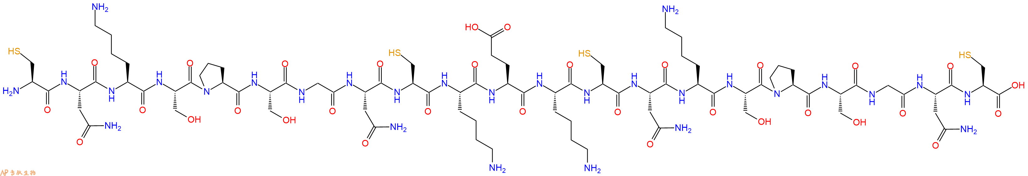 专肽生物产品H2N-Cys-Asn-Lys-Ser-Pro-Ser-Gly-Asn-Cys-Lys-Glu-Lys-Cys-Asn-Lys-Ser-Pro-Ser-Gly-Asn-Cys-OH