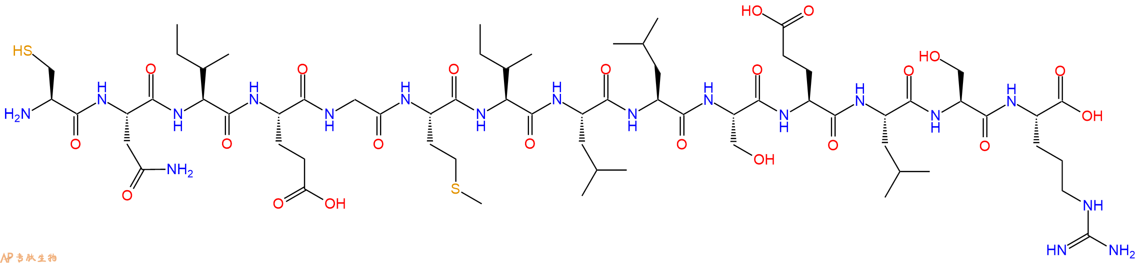 专肽生物产品H2N-Cys-Asn-Ile-Glu-Gly-Met-Ile-Leu-Leu-Ser-Glu-Leu-Ser-Arg-OH