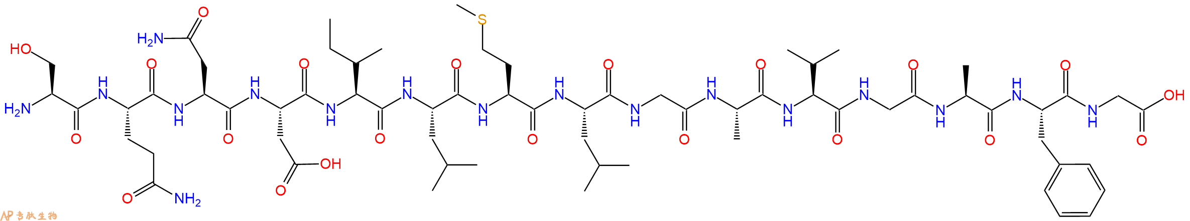专肽生物产品H2N-Ser-Gln-Asn-Asp-Ile-Leu-Met-Leu-Gly-Ala-Val-Gly-Ala-Phe-Gly-OH