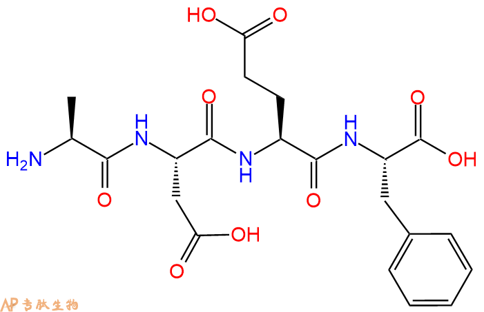 专肽生物产品H2N-Ala-Asp-Glu-Phe-OH