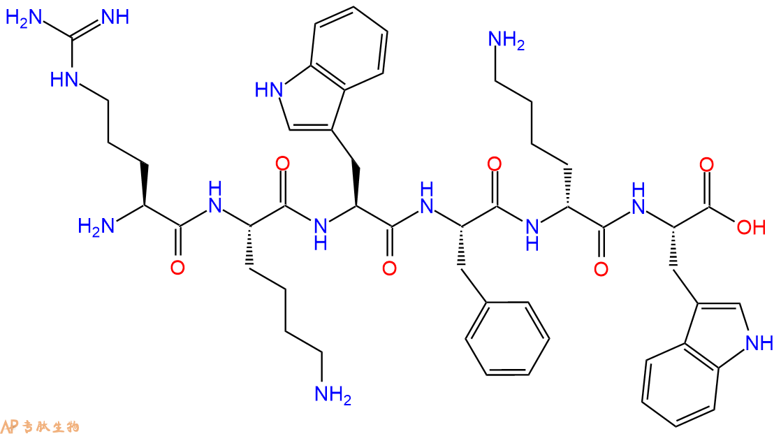 专肽生物产品H2N-Arg-Lys-Trp-Phe-DLys-Trp-OH