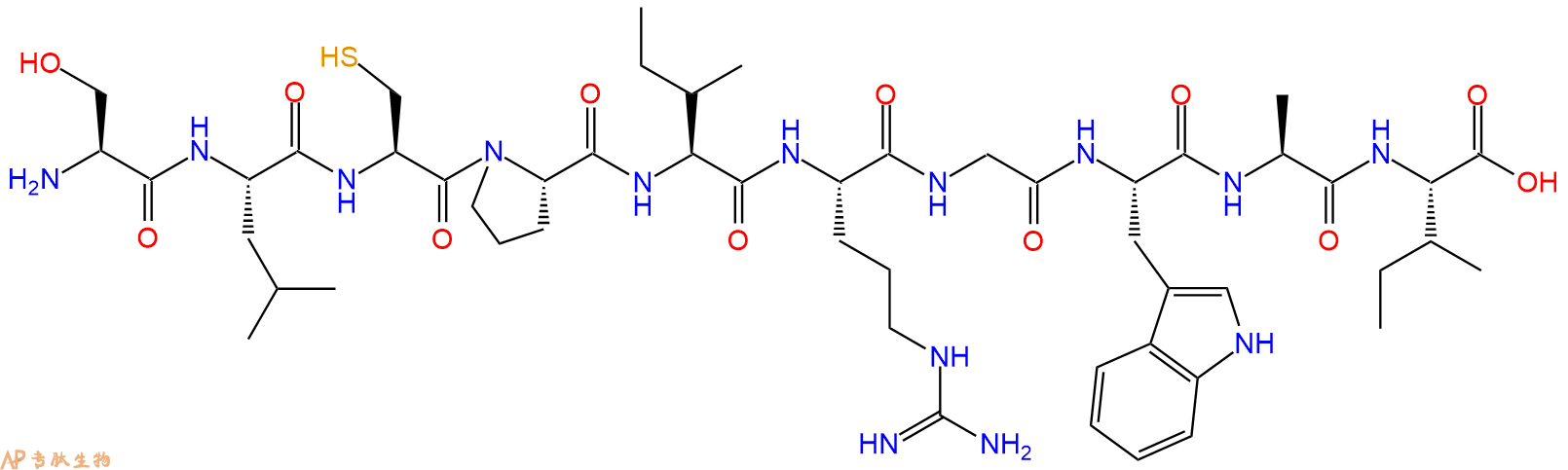 专肽生物产品H2N-Ser-Leu-Cys-Pro-Ile-Arg-Gly-Trp-Ala-Ile-OH
