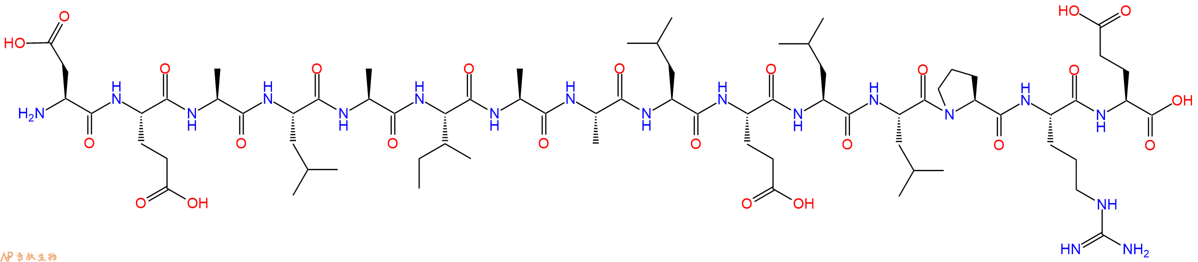 专肽生物产品H2N-Asp-Glu-Ala-Leu-Ala-Ile-Ala-Ala-Leu-Glu-Leu-Leu-Pro-Arg-Glu-OH
