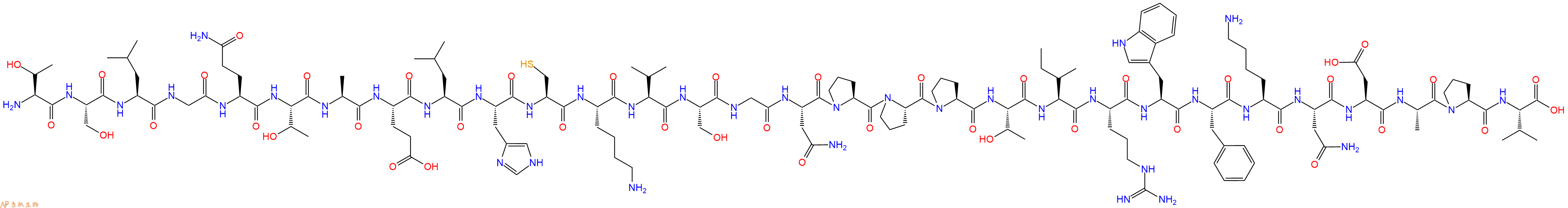 专肽生物产品H2N-Thr-Ser-Leu-Gly-Gln-Thr-Ala-Glu-Leu-His-Cys-Lys-Val-Ser-Gly-Asn-Pro-Pro-Pro-Thr-Ile-Arg-Trp-Phe-Lys-Asn-Asp-Ala-Pro-Val-OH
