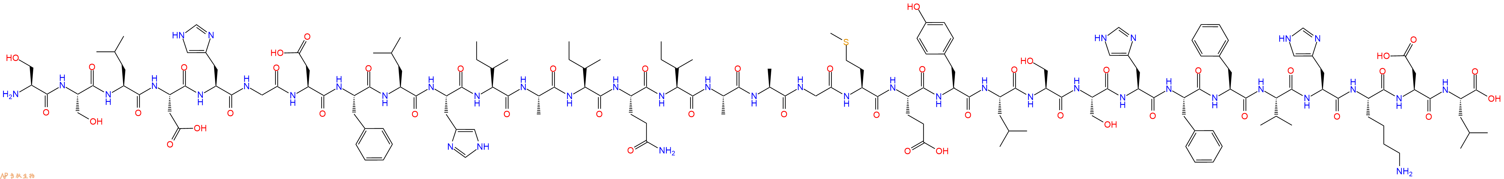 专肽生物产品H2N-Ser-Ser-Leu-Asp-His-Gly-Asp-Phe-Leu-His-Ile-Ala-Ile-Gln-Ile-Ala-Ala-Gly-Met-Glu-Tyr-Leu-Ser-Ser-His-Phe-Phe-Val-His-Lys-Asp-Leu-OH