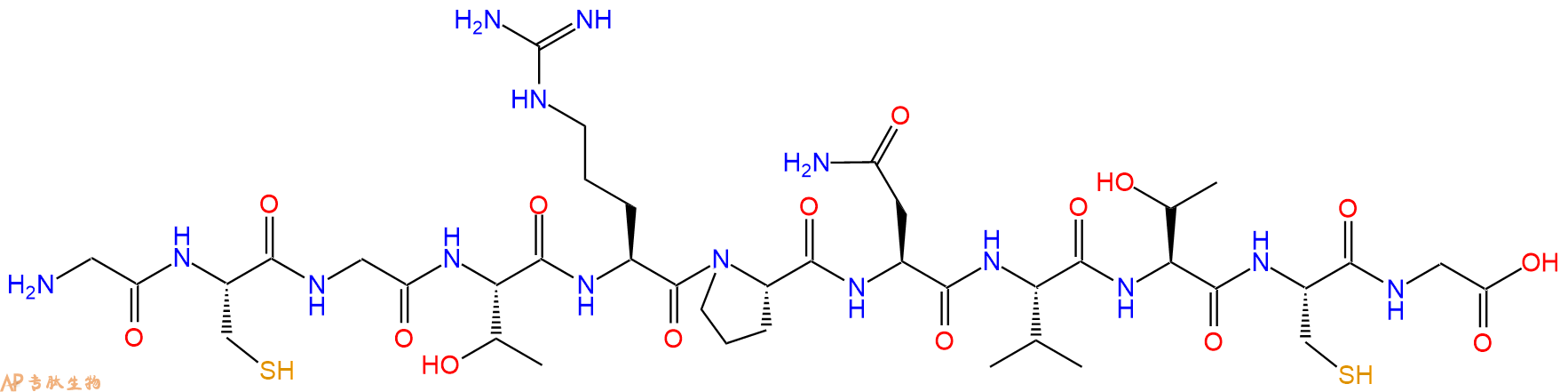 专肽生物产品H2N-Gly-Cys-Gly-Thr-Arg-Pro-Asn-Val-Thr-Cys-Gly-OH