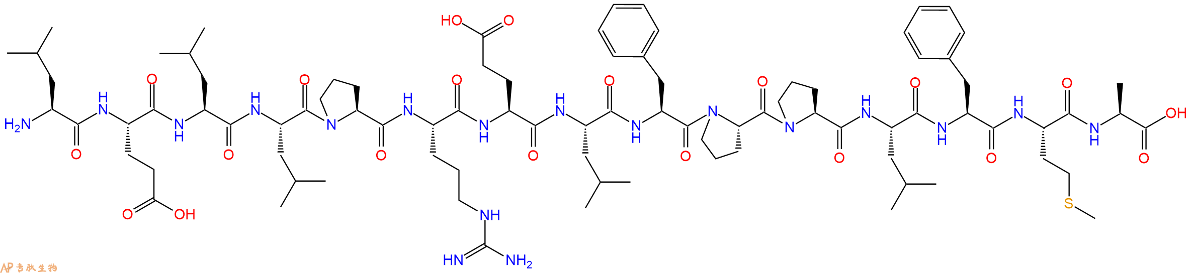 专肽生物产品H2N-Leu-Glu-Leu-Leu-Pro-Arg-Glu-Leu-Phe-Pro-Pro-Leu-Phe-Met-Ala-OH
