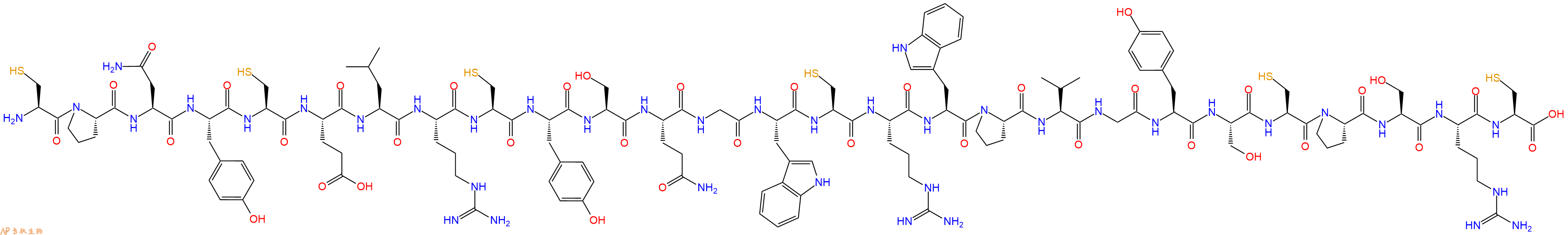 专肽生物产品H2N-Cys-Pro-Asn-Tyr-Cys-Glu-Leu-Arg-Cys-Tyr-Ser-Gln-Gly-Trp-Cys-Arg-Trp-Pro-Val-Gly-Tyr-Ser-Cys-Pro-Ser-Arg-Cys-OH