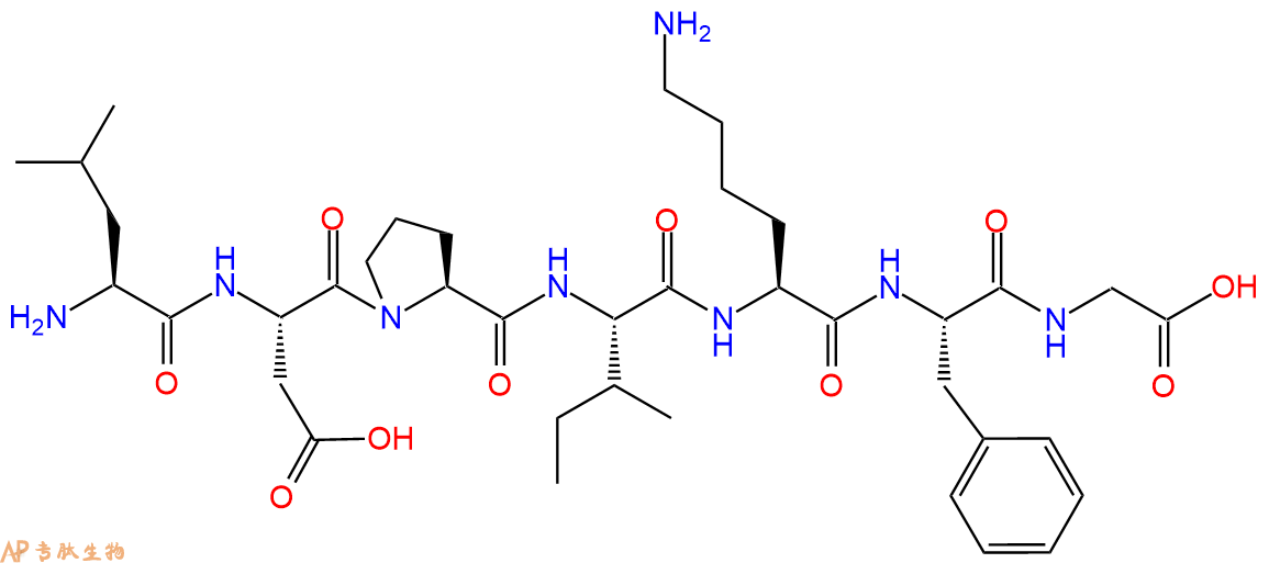 专肽生物产品H2N-Leu-Asp-Pro-Ile-Lys-Phe-Gly-OH